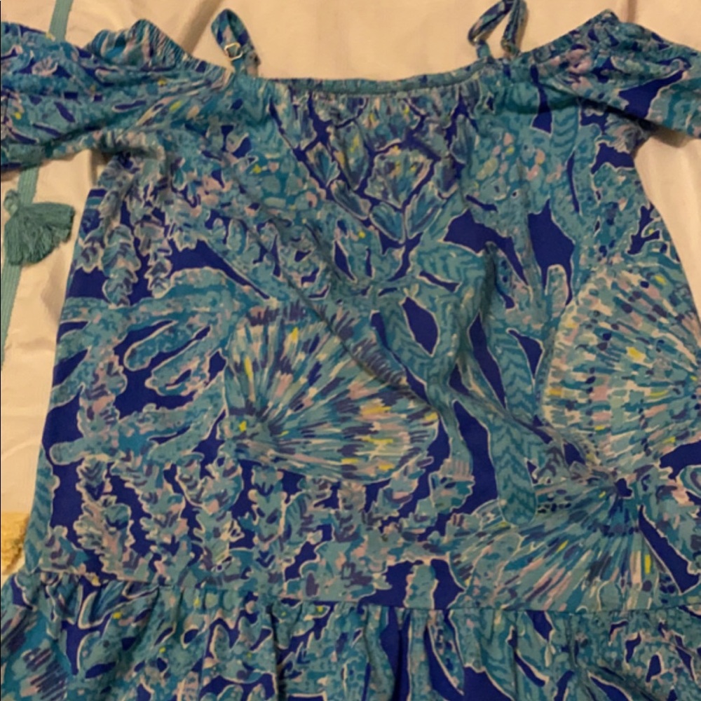 Euc girls xs off the shoulder dress tortuga time